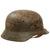 Original German WWII Army Heer M40 "No Decal" Steel Helmet with 1940 Dated 57cm Liner & Chinstrap - Stamped NS64 - Partial Replacement Decal Original Items