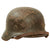 Original German WWII Army Heer M40 "No Decal" Steel Helmet with 1940 Dated 57cm Liner & Chinstrap - Stamped NS64 - Partial Replacement Decal Original Items