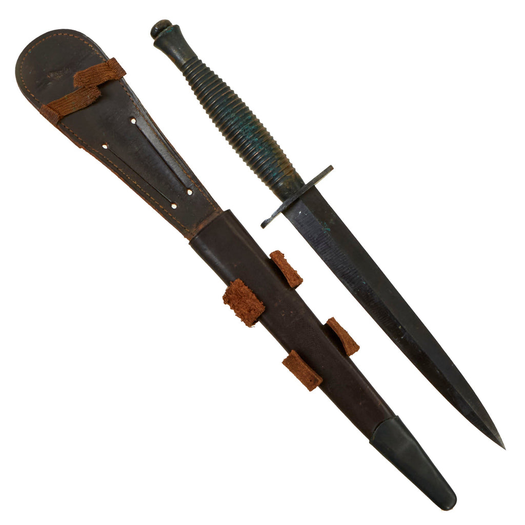 Original British WWII 3rd Pattern Fairbairn-Sykes Fighting Knife with Scabbard Original Items