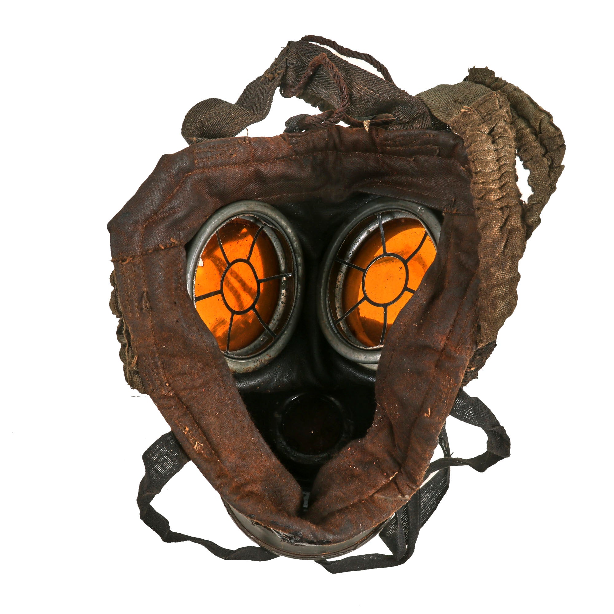 Mask Aitems Original Imperial German WWI M1917 Ledermaske Gas Mask with Can ...