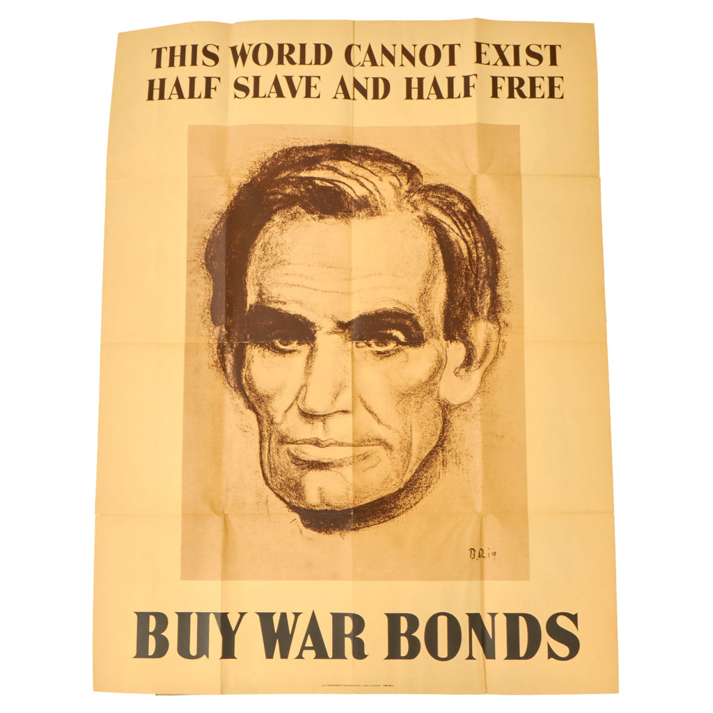 Original U.S. WWII Propaganda Poster - Abraham Lincoln Original Items