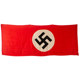 Original German WWII NSDAP Double Sided National Political Banner Flag - 75" × 31"