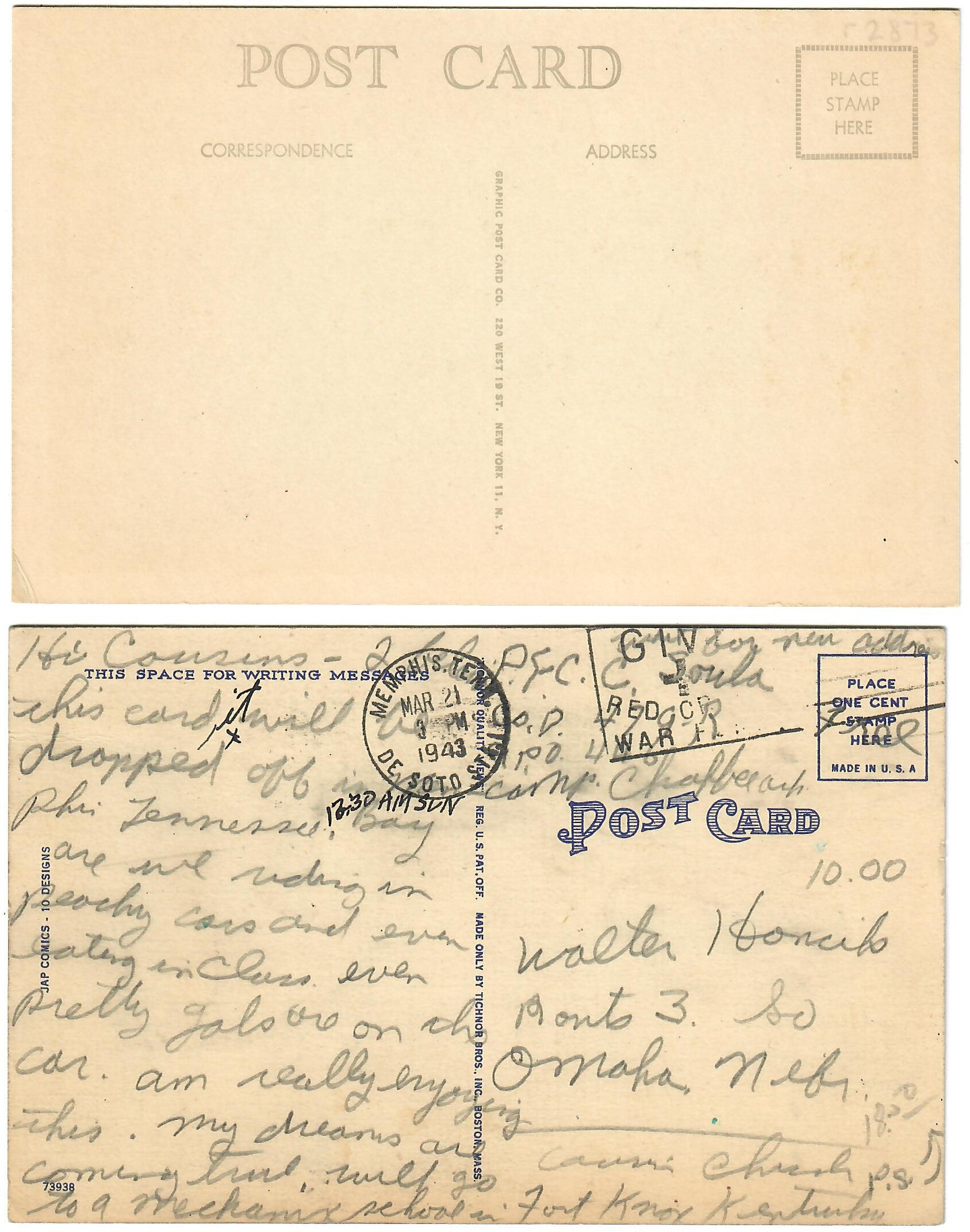 Original WWII Anti-Axis Political Cartoon Illustration Postcards - Set ...
