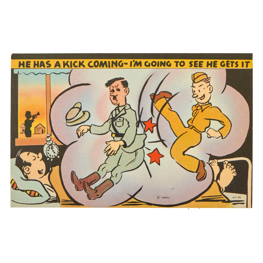 Original WWII Anti-Axis Political Cartoon Illustration Postcards - Set ...