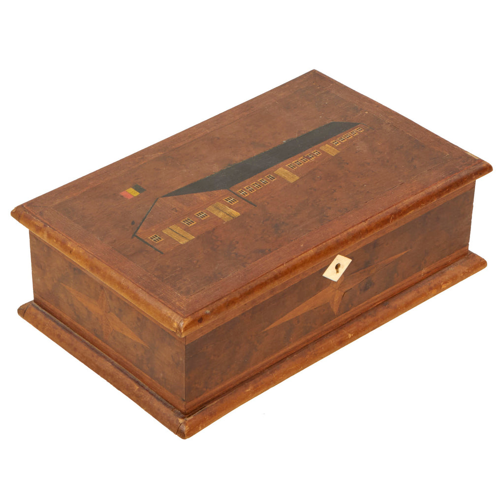 Original Belgian WWI Military Refugee Camp Zeist (Internment Camp Amersfoort) Wood Souvenir Keepsake Box Original Items