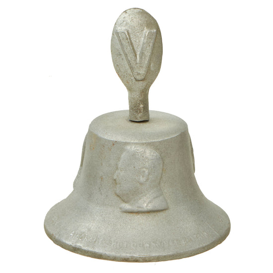 Original British WWII Era The Royal Air Force Benevolent Fund Aluminum Bell Cast From Downed German Aircraft Original Items