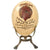 Original British South Africa Boer War Painted Souvenir Ostrich Egg On Silver Display Stand Original Items