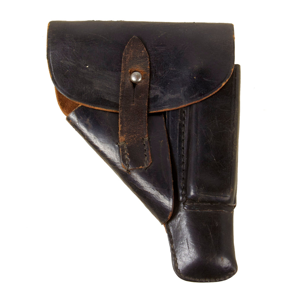 Original German WWII Walther PP / PPK Pistol Black Leather Breakaway Holster by Gebr. Sparfeld of Leipzig- Dated 1944 Original Items