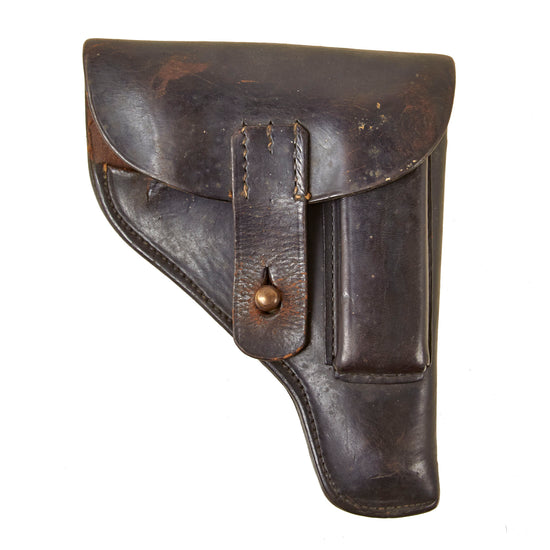 Original German WWII Polizei-Directorate-Bremen High-Front Leather Holster for Mauser HSc & Similar by K. Budde of Bremen Original Items