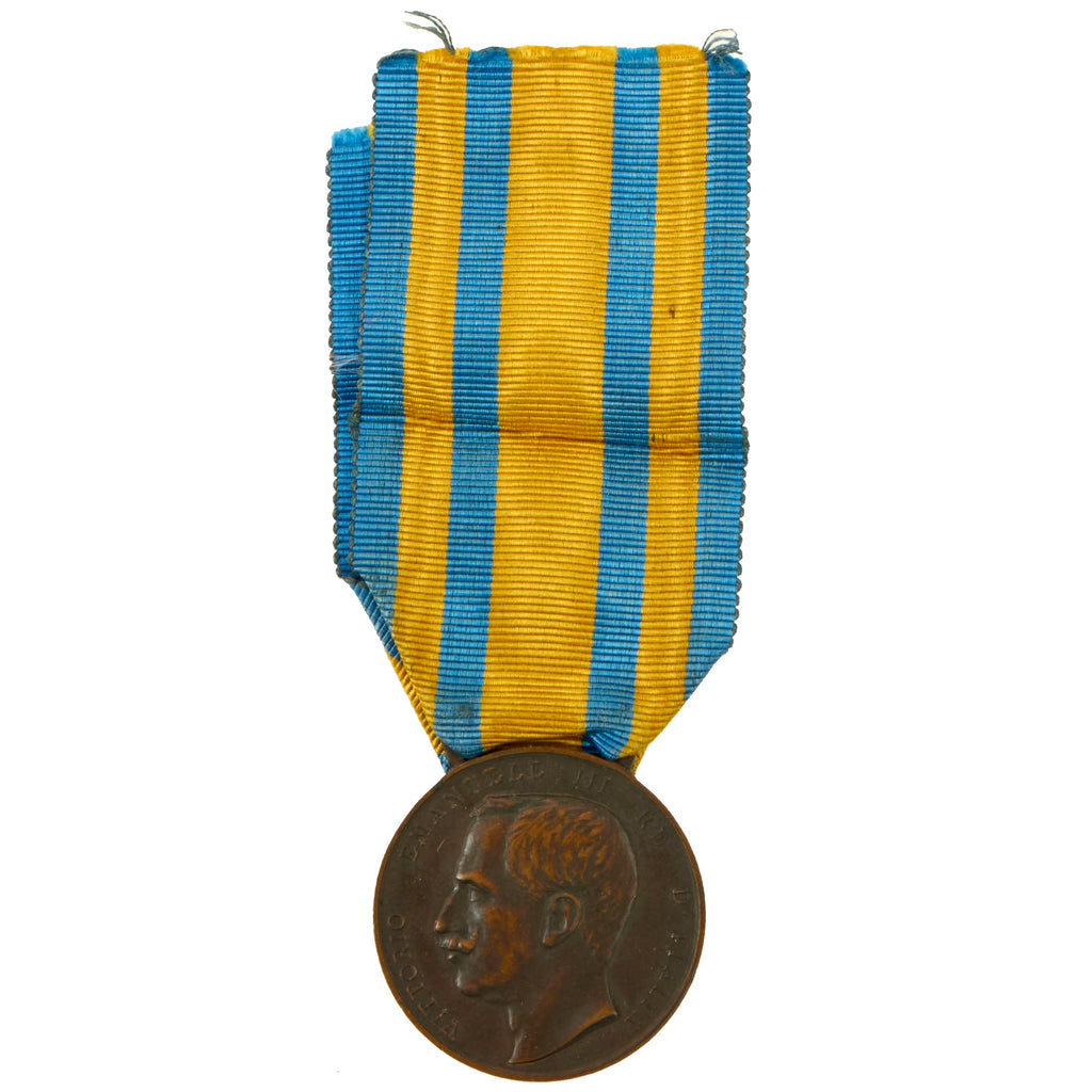 Original Kingdom of Italy Boxer Rebellion (1900-1901) Bronze “Cina” China Campaign Medal With Correct Ribbon - Eight-Nation Alliance Original Items