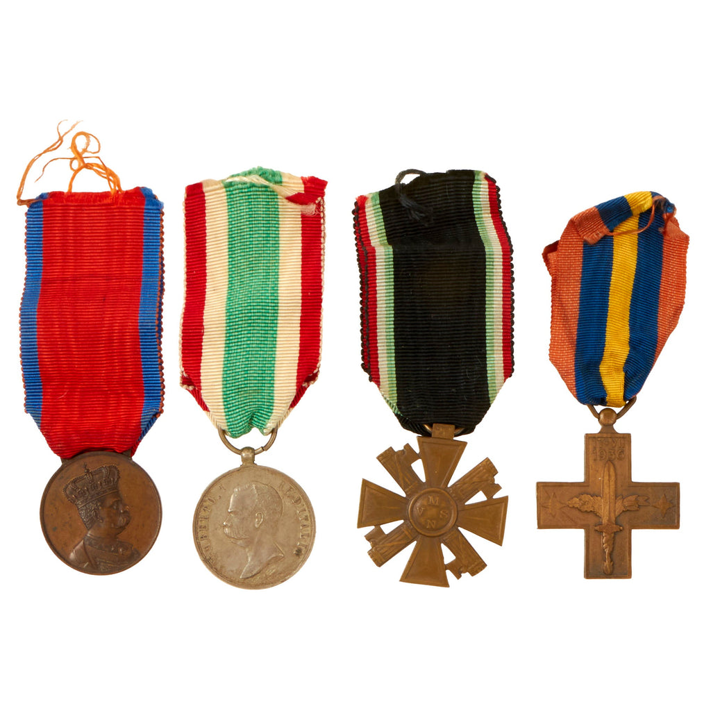 Original Italian Pre-WWI Through WWII Era Medal Grouping - (4) Items Original Items