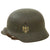 Original German WWII Army Heer M40 Single Decal Steel Helmet with 55cm Liner & Chinstrap - Q62 Original Items