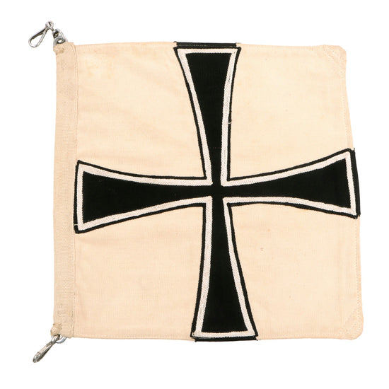Original German WWII Kriegsmarine Admiral 8 3/4" x 8 3/4" Vehicle Command Flag Pennant - Admiralflagge Original Items