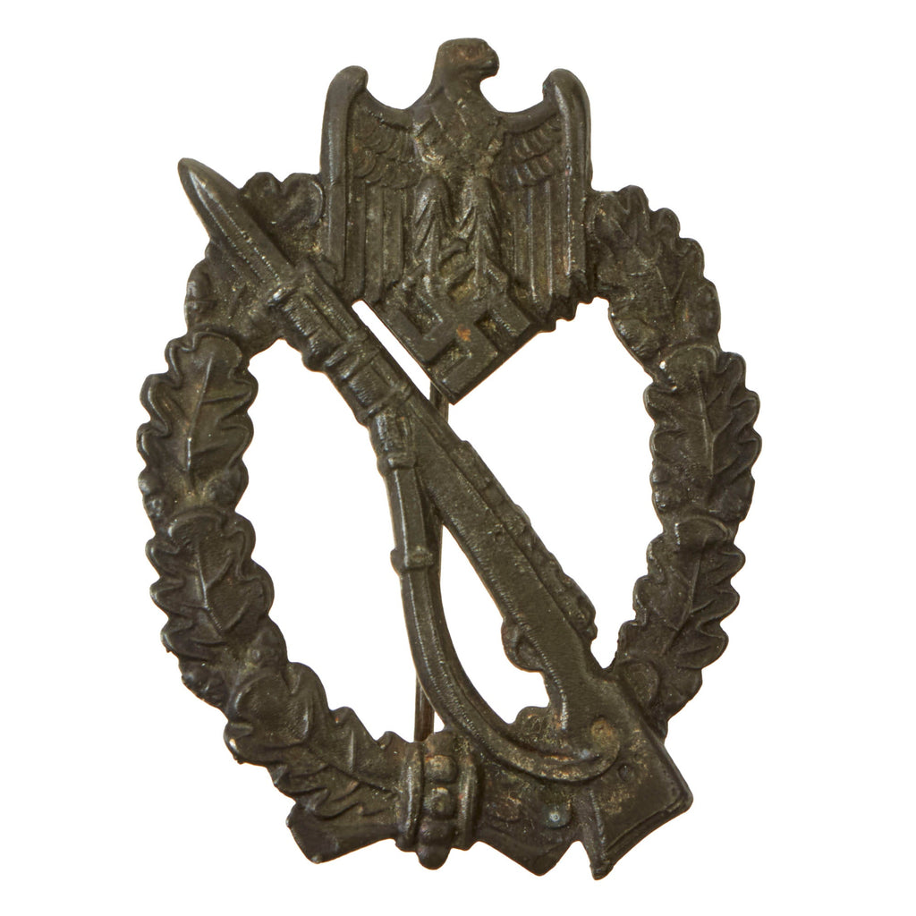 Original German WWII Silver Grade Infantry Assault Badge by E. Ferdinand Wiedmann of Frankfurt Original Items