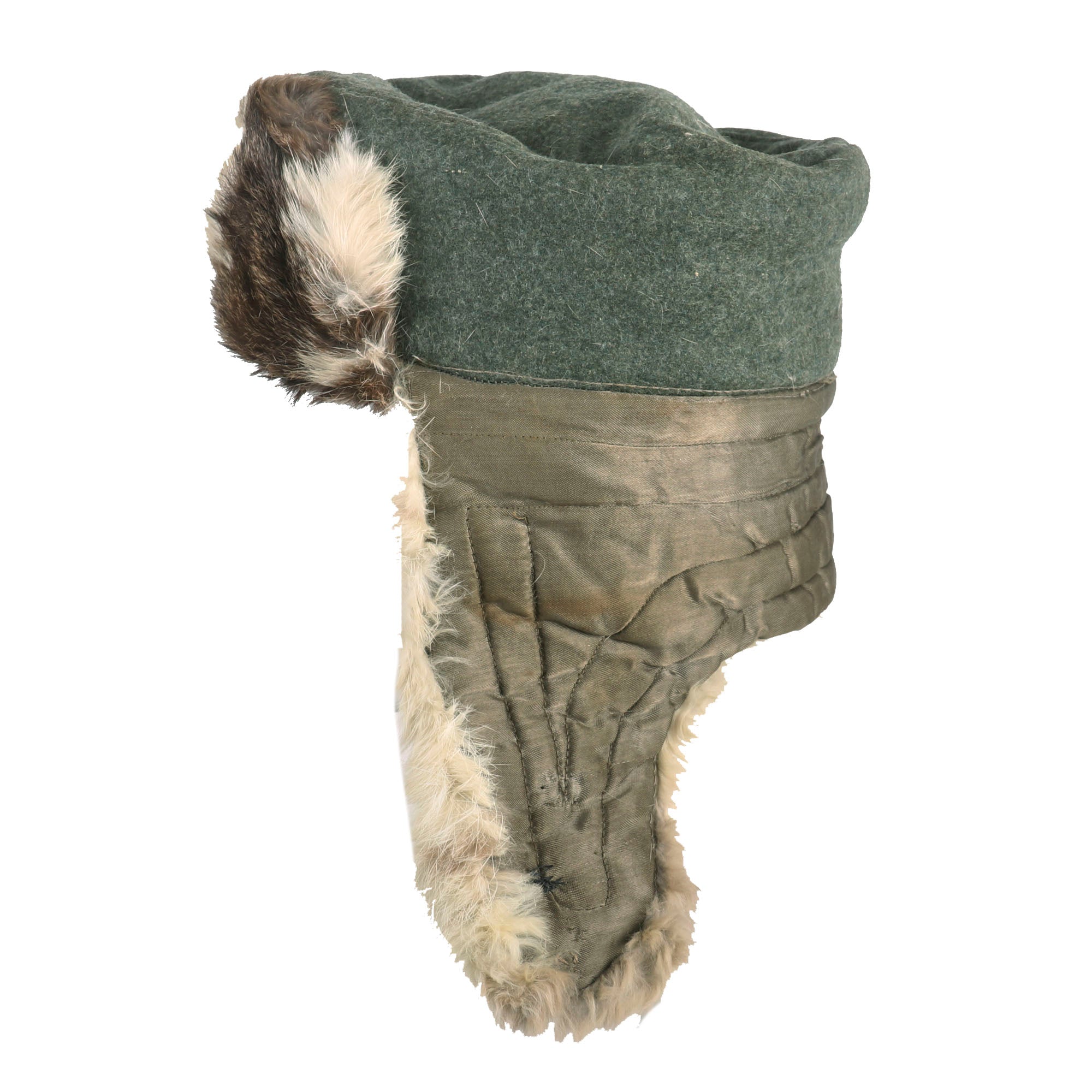 Original German WWII Eastern Front Heer Army Rabbit Fur Pelzmütze Wint ...