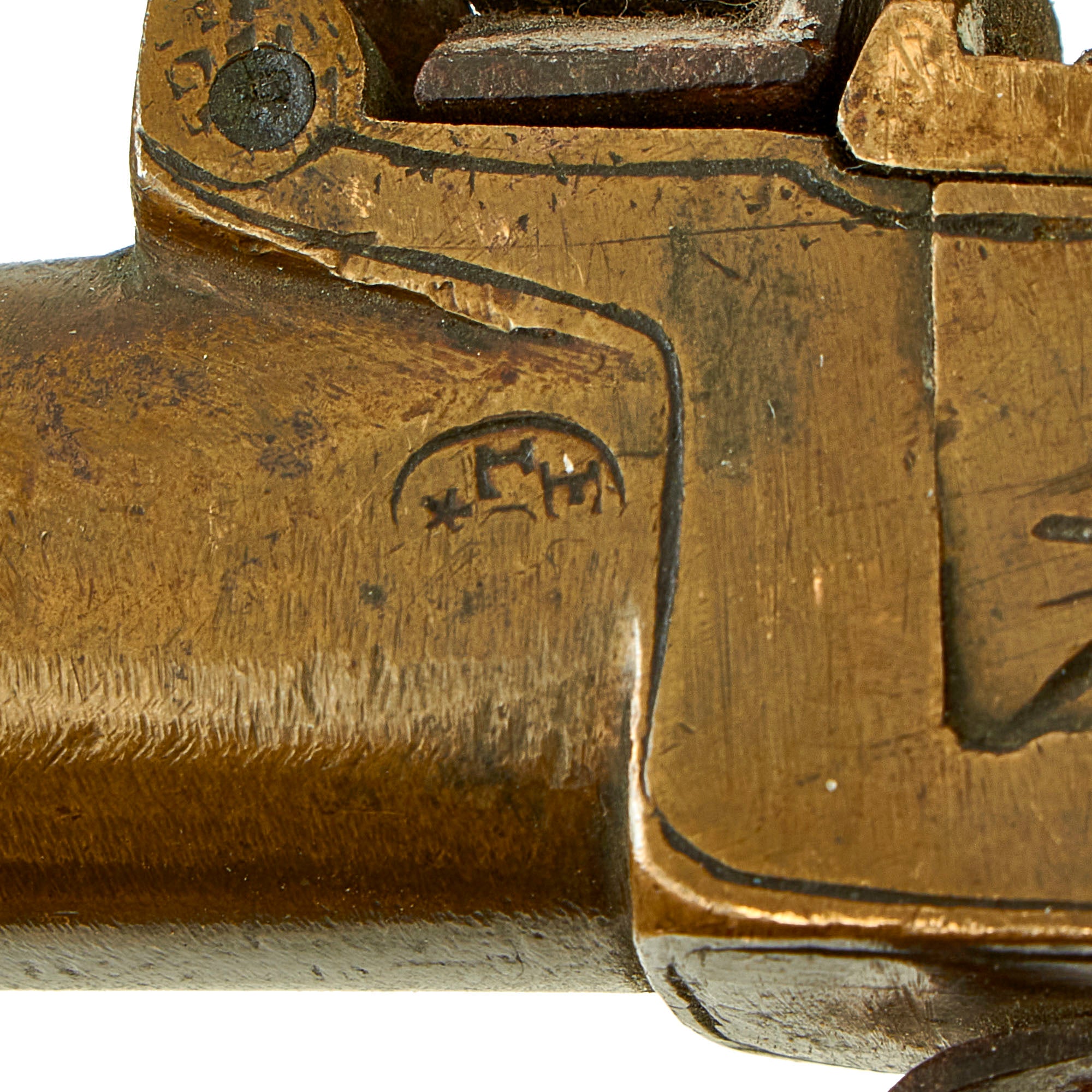 Original Early 19th Century Belgian Brass Flintlock Pocket Pistol with ...