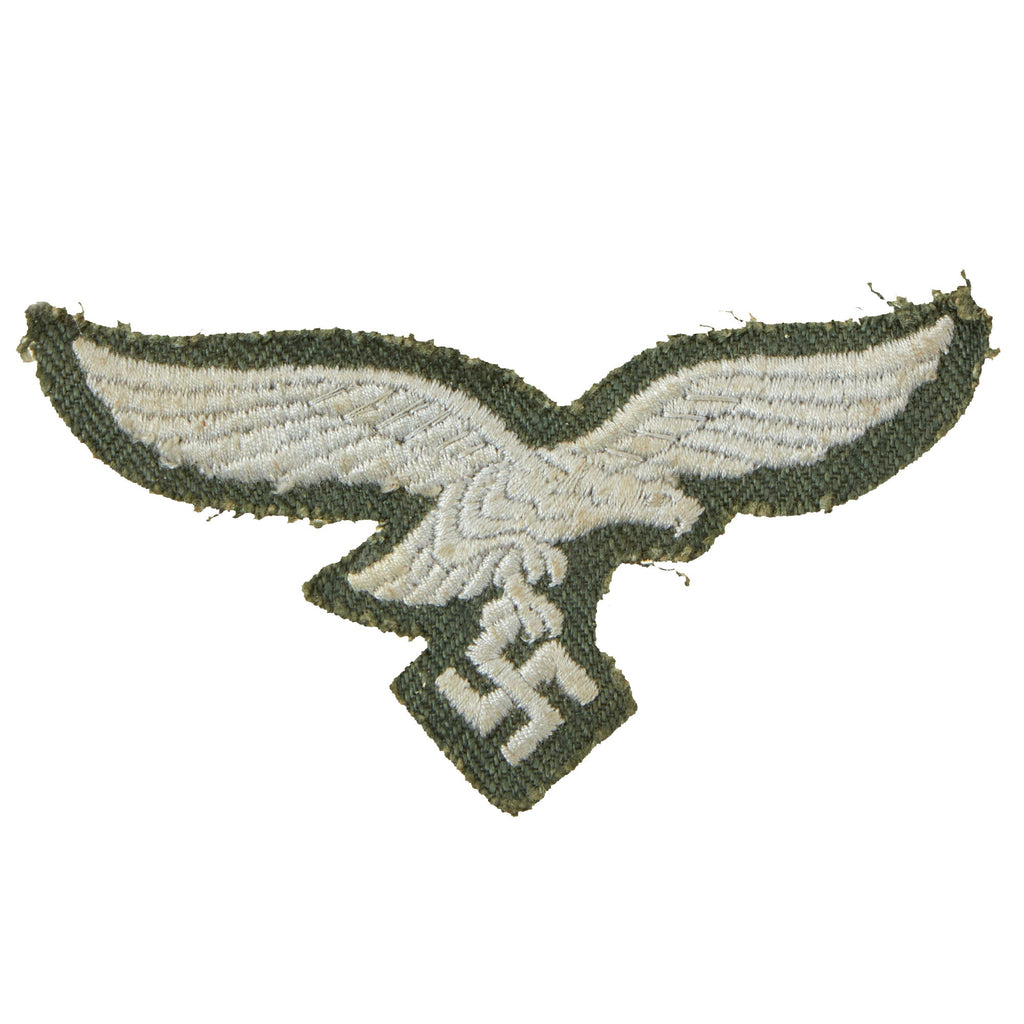 Original German WWII Luftwaffe Fallschirmjäger Paratrooper Smock Green Breast Eagle Insignia Original Items