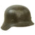 Original German WWII M42 Single Decal Army Heer Helmet with 54cm Liner & Partial Chinstrap - stamped EF62 Original Items
