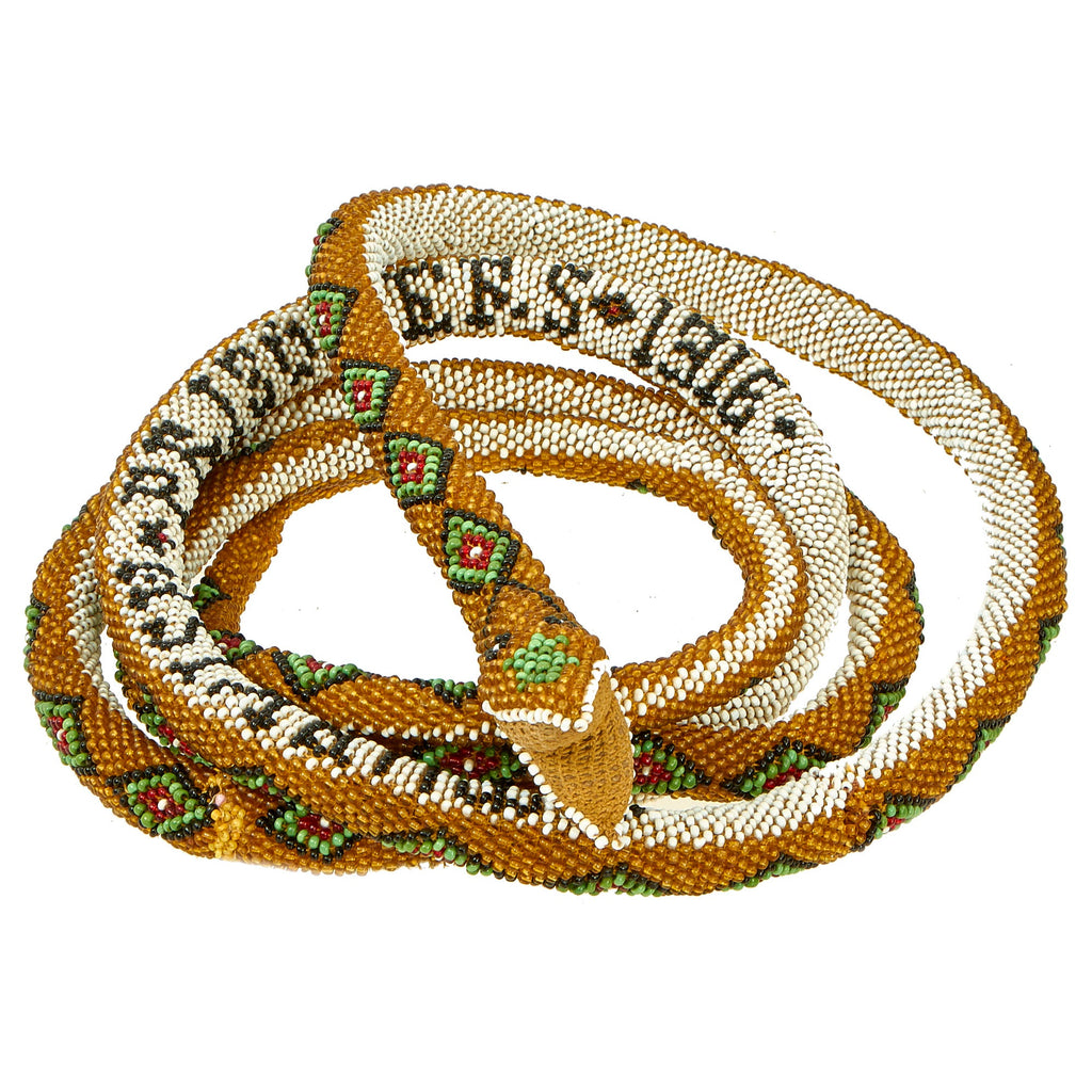 Original WWI Ottoman Empire Turkish Prisoner of War Souvenir Snake Dated 1916 Original Items