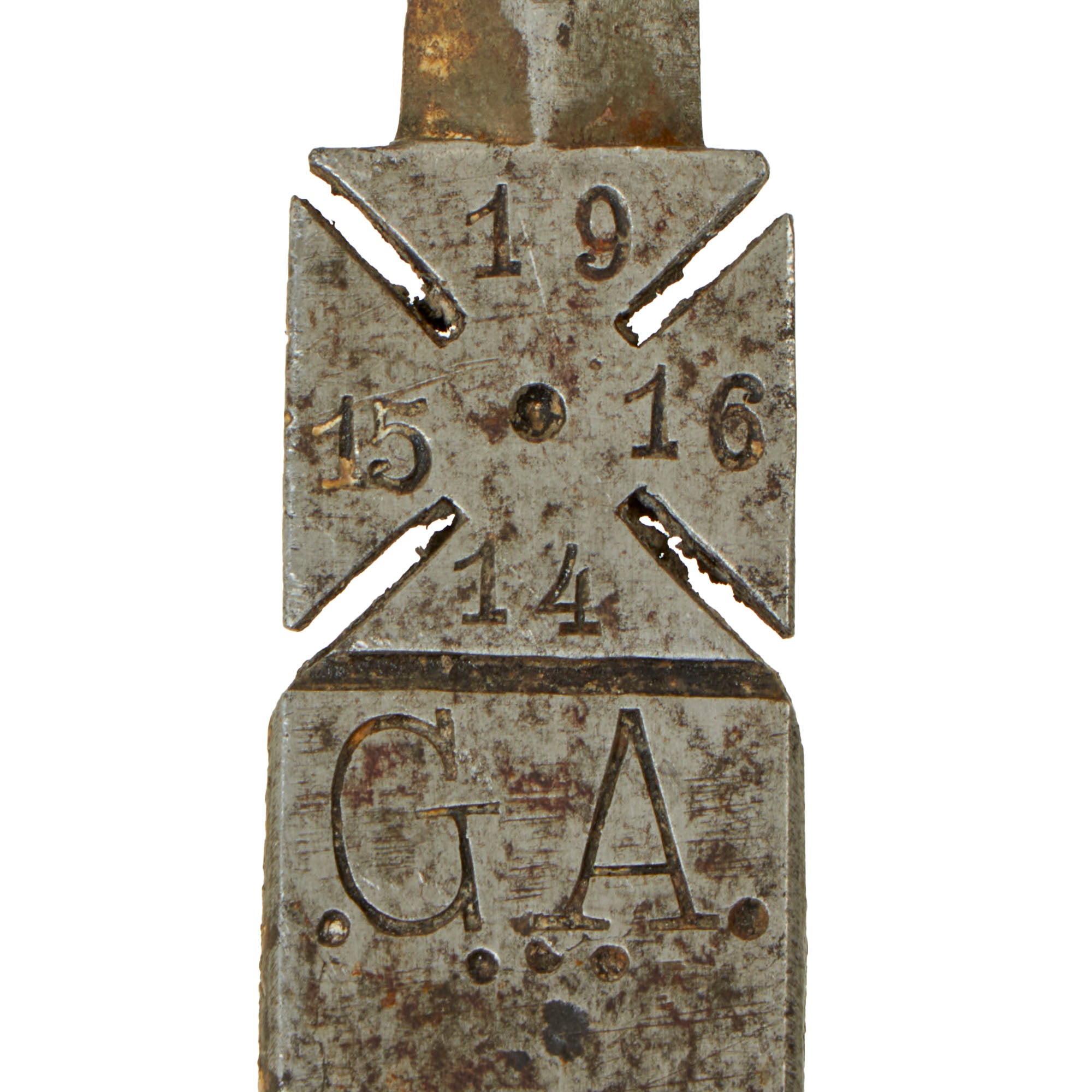 Original Imperial German WWI Shell Splinter Carving Set - 1916 Dated ...