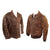 Original U.S. WWII A-2 Leather Flight Jacket With New Zealand Made Leather Jacket for Lieutenant Colonel C.E. Hinckley - (2) Jackets Original Items