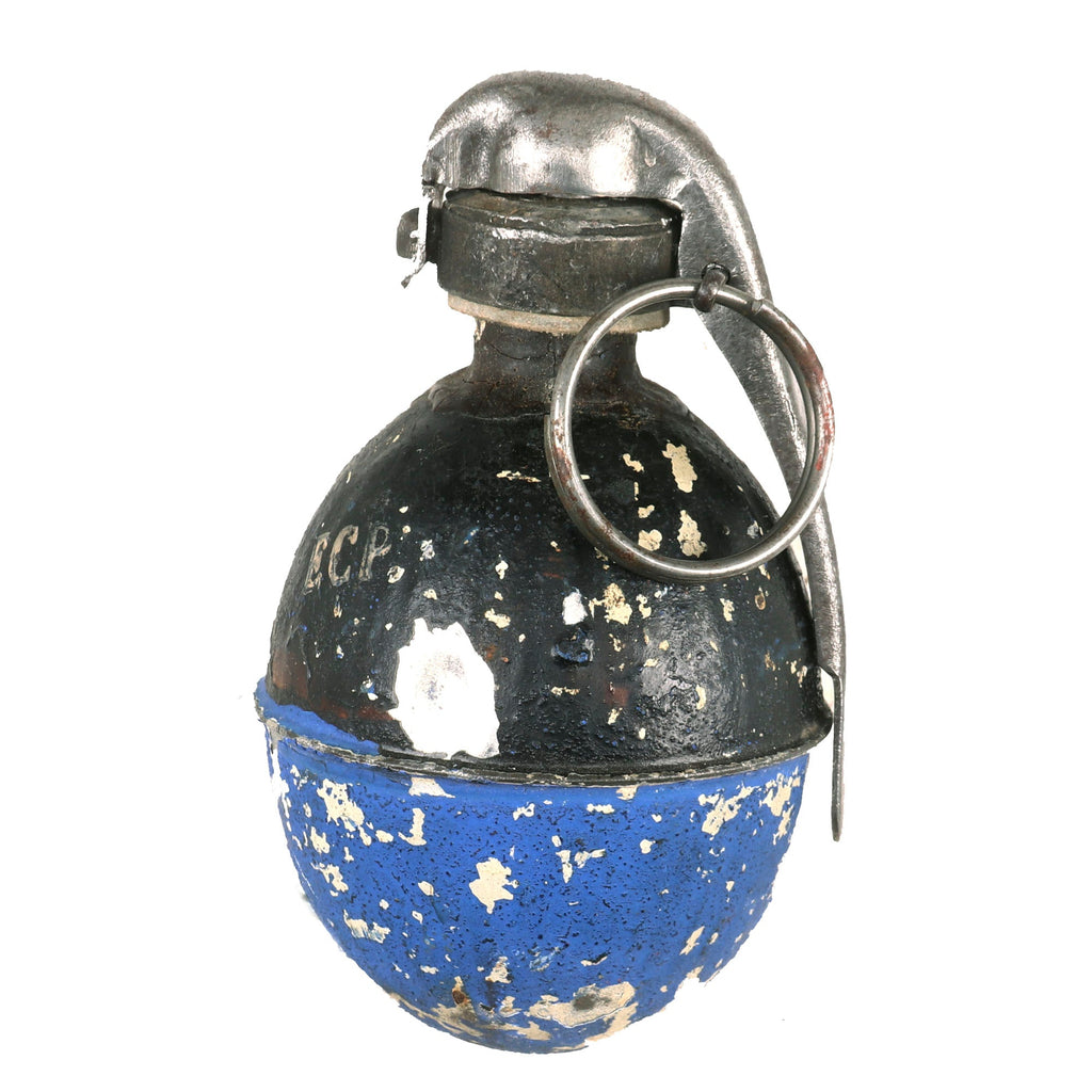 Original French WWI Model 1914 OF1 Egg Hand Grenade circa 1915 - 1917 - Inert Original Items