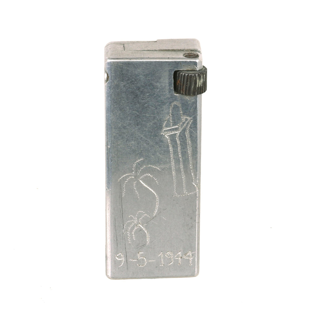 Original German WWII Prisoner of War Made Lighter Dated 1944 - P.W. Camp 131 Van Nest Original Items