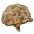 Original U.S. WWII Korean War USMC McCord Fixed Bale M1 Helmet with IMP Liner & Torn USMC Cover With Stenciled Eagle, Globe and Anchor Original Items