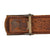 Original German WWII Luftwaffe Black Leather Belt with Painted Steel Buckle Original Items