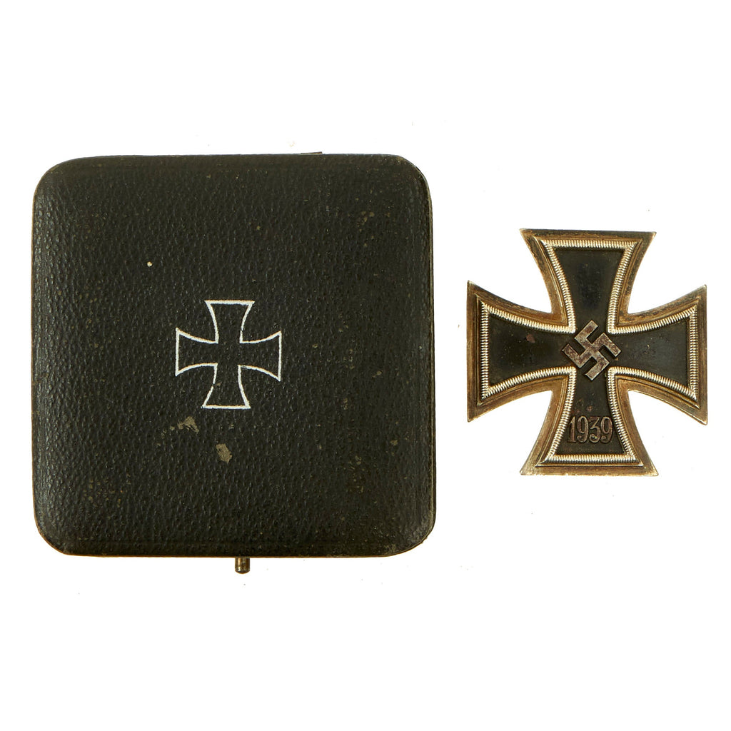Original German WWII Vaulted Iron Cross First Class 1939 in Case - EKI - Unmarked Original Items