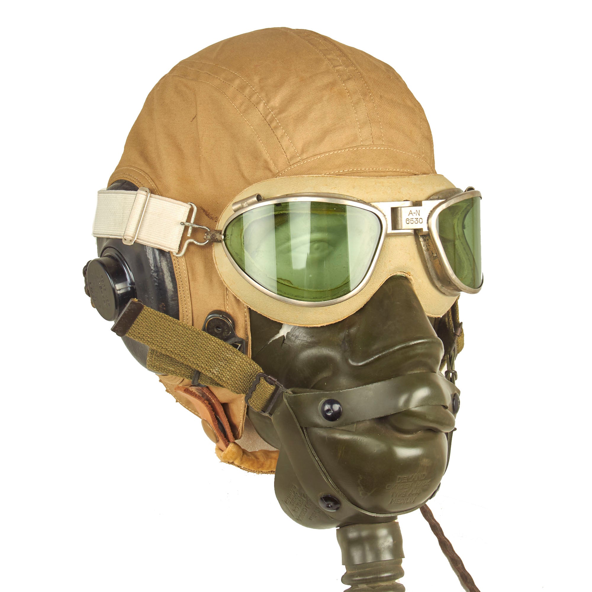 ww2 aviator goggles Original U.S. WWII Army Air Force Aviator Flight Helmet Set