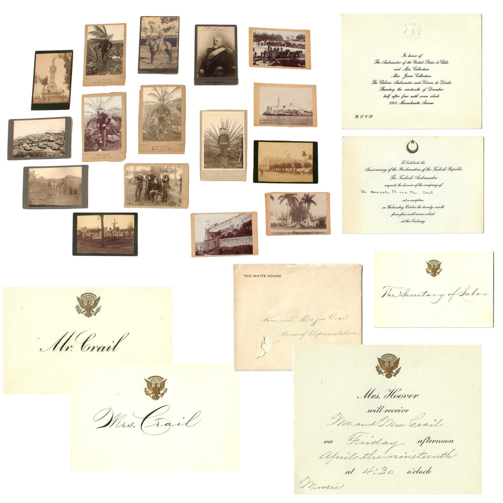 Original Spanish-American War Photo & Ephemera Grouping of Joe Crail, 12th Company Signal Corps, and Member of House of Representatives Original Items