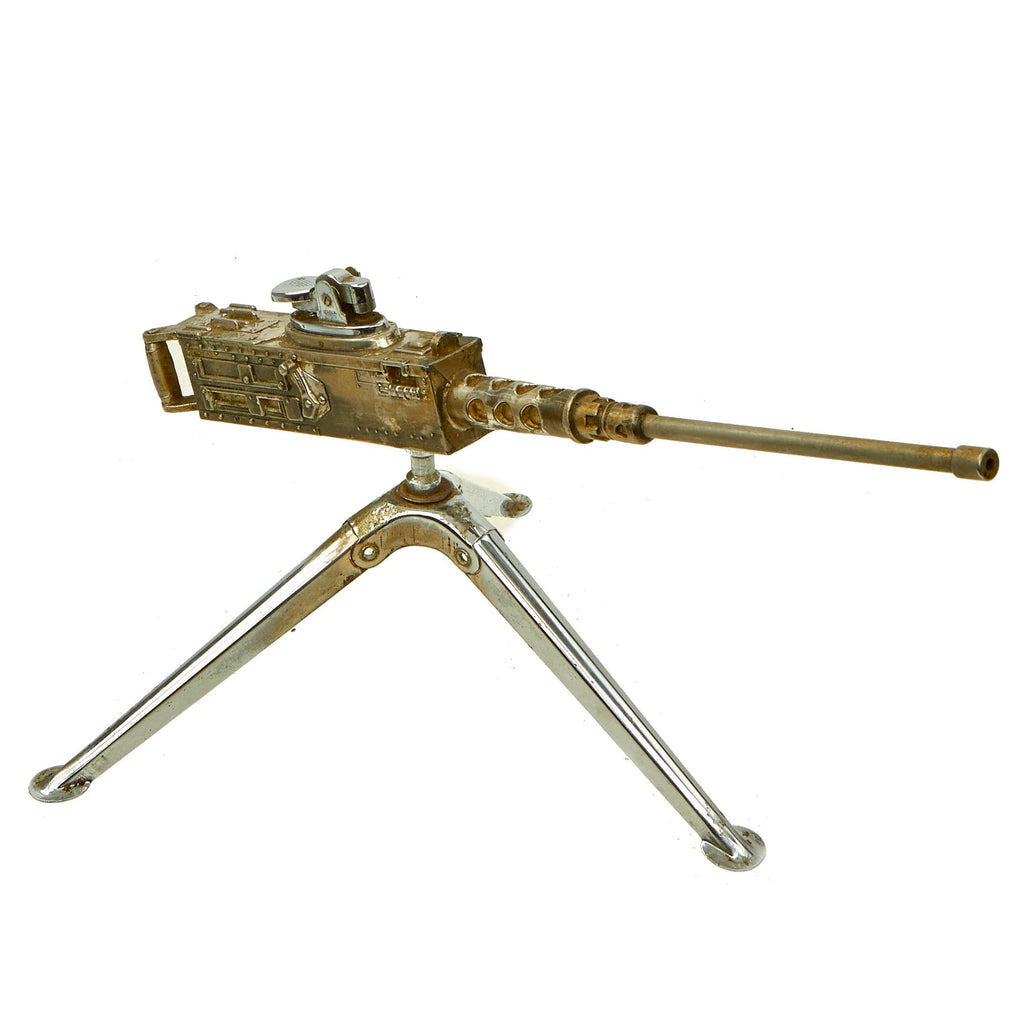 Original F.N. Herstal M2HB Browning Heavy Machine Gun Souvenir Collector's Lighter on Stand - Made in Japan Original Items