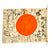 Original Japanese WWII Hand Painted Cloth Good Luck Flag With Temple Stamps - 36” x 27 ½” Original Items