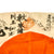 Original Japanese WWII Hand Painted Cloth Good Luck Flag With Temple Stamps - 36” x 27 ½” Original Items