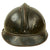 Original French WWI Issue Model 1915 Adrian Helmet in Horizon Blue with RF Badge With Soldat De La Grande Guerre Plaque - Complete Original Items