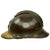 Original French WWI Issue Model 1915 Adrian Helmet in Horizon Blue with RF Badge With Soldat De La Grande Guerre Plaque - Complete Original Items