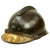 Original French WWI Issue Model 1915 Adrian Helmet in Horizon Blue with RF Badge With Soldat De La Grande Guerre Plaque - Complete Original Items