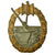 Original German WWII Kriegsmarine Coastal Artillery Badge - Unmarked Scoop Back Original Items