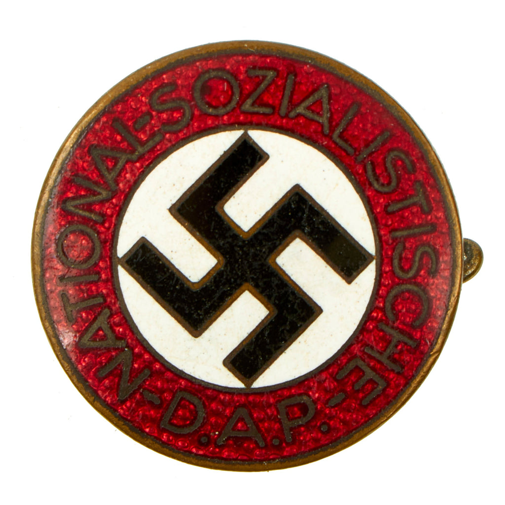 Original German NSDAP Party Enamel Membership Badge Pin by Förster & Barth - RZM M1/77 Original Items