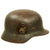 Original German WWII Service Worn Luftwaffe M35 Double Decal Helmet with Liner & Broken Chinstrap - marked Q64 Original Items