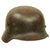 Original German WWII Service Worn Luftwaffe M35 Double Decal Helmet with Liner & Broken Chinstrap - marked Q64 Original Items