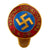 Original WWII Swedish National Socialist Party SNSP Enamel Membership Badge Buttonhole Pin by Alois Ritter Original Items