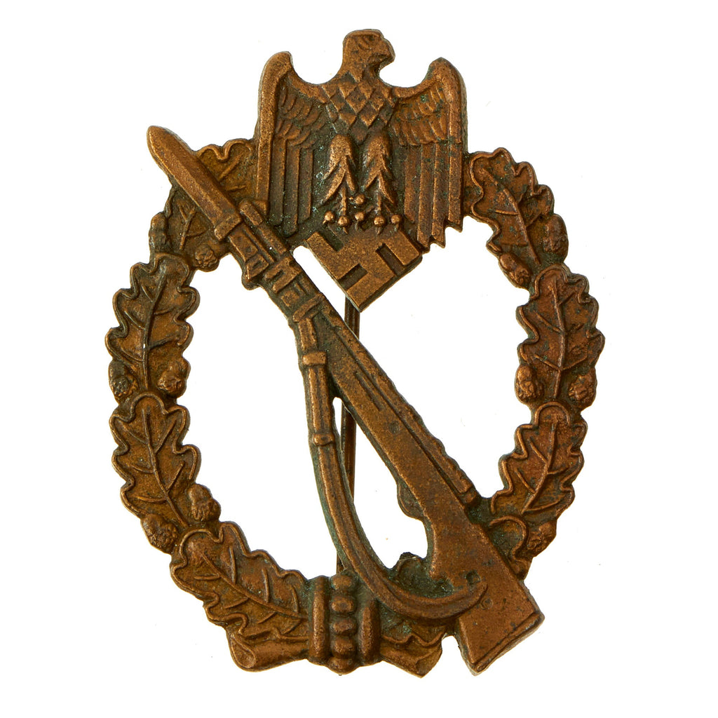 Original German WWII Bronze Grade Infantry Assault Badge by Walter & Henlein of Gablonz Original Items