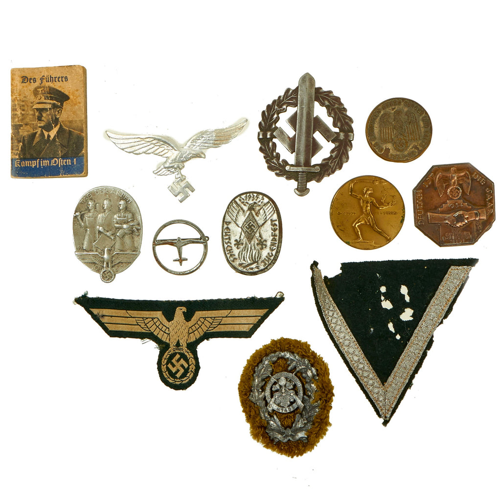 DRAFT Original German WWI & WWII Medal and Insignia Grouping with WWI Wound Badge & Mother's Cross - 7 Items Original Items