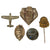 Original German WWII Award and Tinnie Grouping with Hindenburg Cross, Eastern Medal, and More - 14 Items Original Items