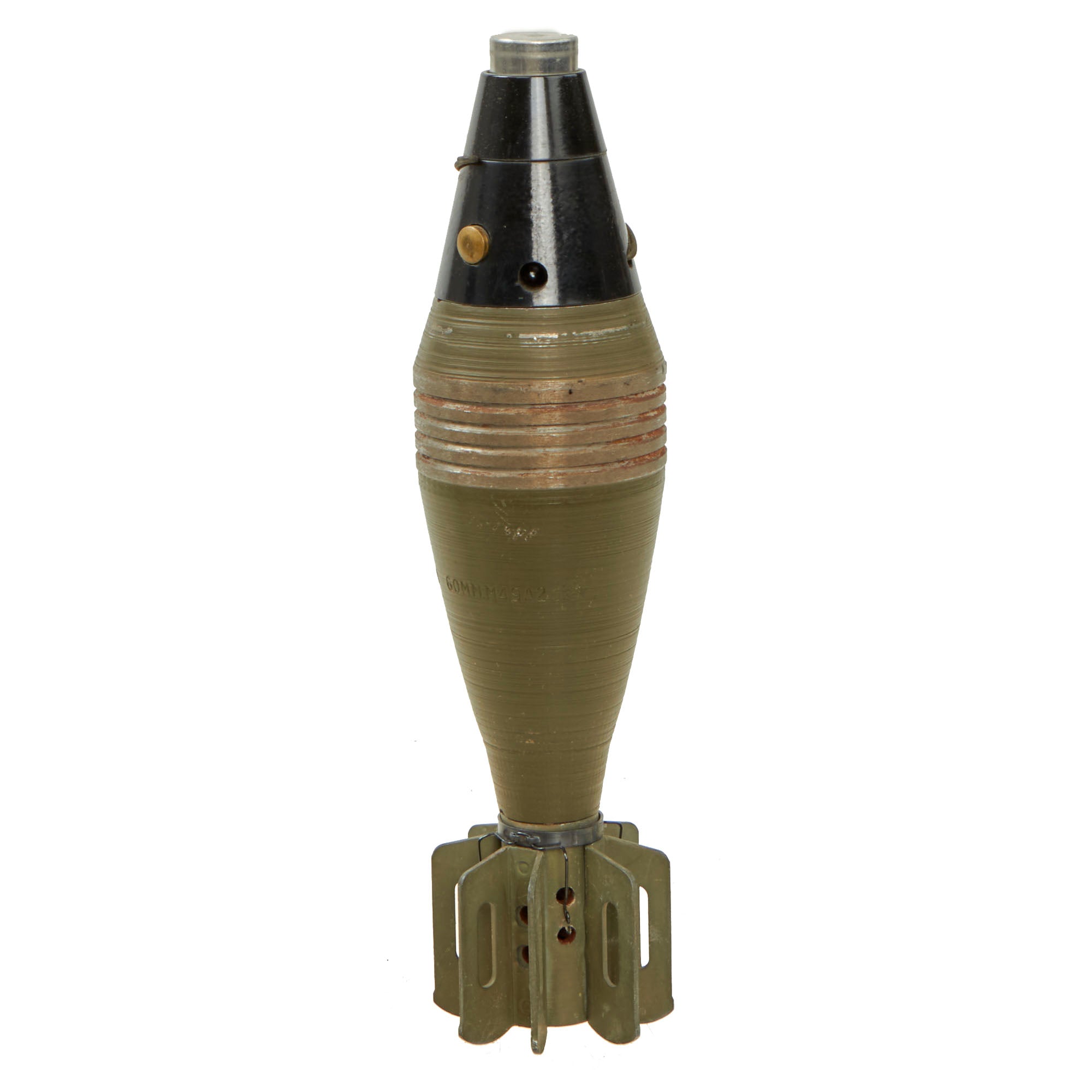 Original U.S. WWII 1944 Dated M49A2 60mm Deactivated Mortar Round with ...