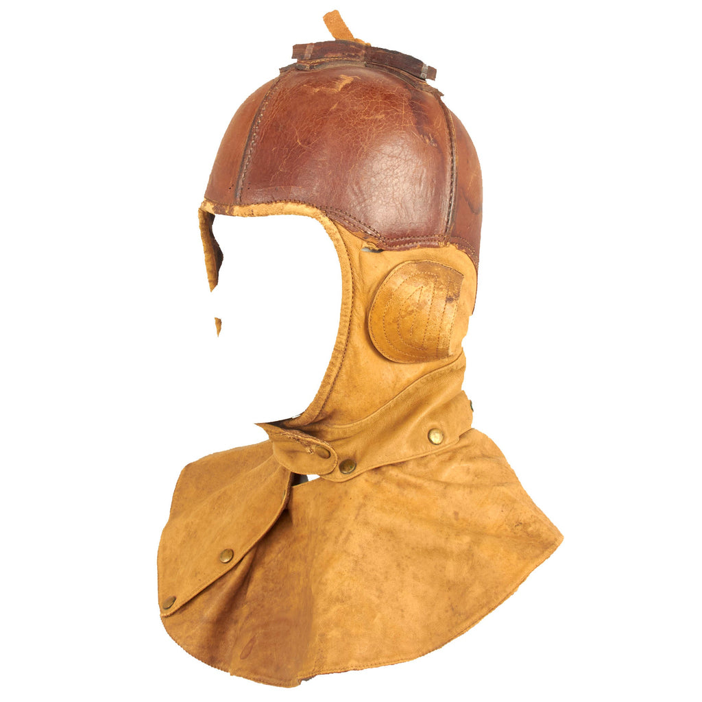 Original U.S. WWI Aero Squadron Stiff Leather Flying Helmet Attributed To Spalding Original Items