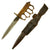 Original U.S. WWI/WWII Model 1918 Mark 1 Trench Knife “Paratrooper” Modified with Cut Down German 98k Frog and Scabbard Original Items
