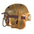 Original U.S. WWII M38 Tanker Helmet by Rawlings with Type R-14 Earphones and Goggles Original Items